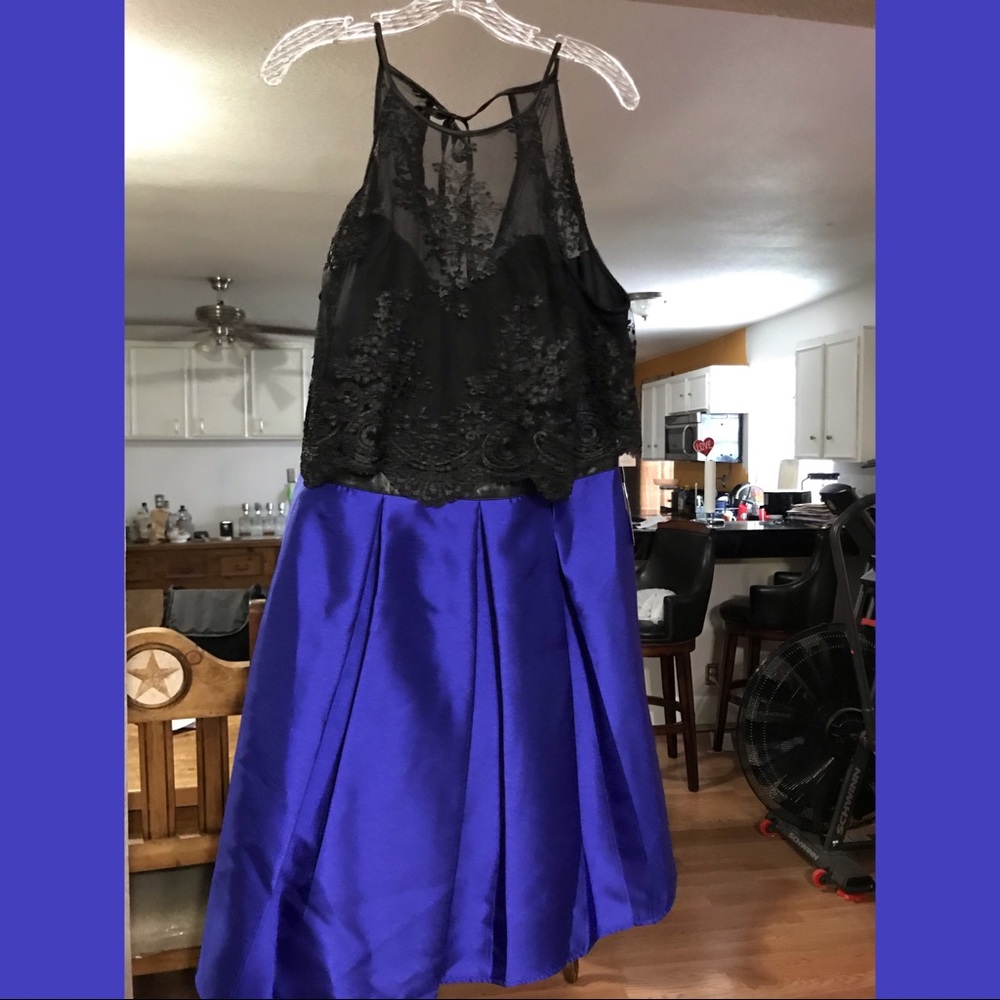 Black and blue dress